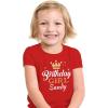 imageTstars Customized Birthday Girl Shirt Princess Crown Youth Kids Girls Fitted TShirtLavender