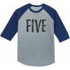 imageTstars 5th Birthday Gift for 5 Year Old Child 34 Sleeve Baseball Jersey Toddler ShirtBlue