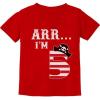 imageTstars ARR Im 5 Pirate 5th Birthday Shirt Boy Girl Five Years Old Kids TShirtRed