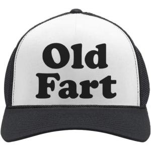 imageTstars Funny Dad Hat for Men Gifts for Papa Grandpa Dads Fathers Day Funny Mens Trucker Mesh Snapback Baseball CapOld Fart  BlackWhite