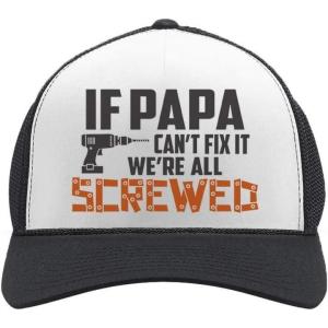 imageTstars Funny Dad Hat for Men Gifts for Papa Grandpa Dads Fathers Day Funny Mens Trucker Mesh Snapback Baseball CapScrewed  BlackWhite