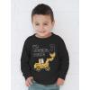 imageTstars Bulldozer 3rd Birthday Shirt Boy Im Digging Being 3 Long Sleeve Kids TShirtBlack