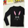 imageTstars Easter Shirts for Women Bunny Face Womens Long Sleeve TShirtBlack