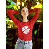 imageTstars St Patricks Day Shirt Women Teen Girls Faded Shamrock Clover Long Sleeve TShirtRed