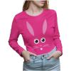 imageTstars Easter Shirts for Women Bunny Face Womens Long Sleeve TShirtPink