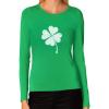 imageTstars St Patricks Day Shirt Women Teen Girls Faded Shamrock Clover Long Sleeve TShirtGreen