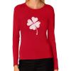 imageTstars St Patricks Day Shirt Women Teen Girls Faded Shamrock Clover Long Sleeve TShirtRed