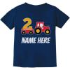 imageTstars Tractor Personalized 2nd Birthday Shirt Boy 2 Year Old Toddler Kids TShirtNavy