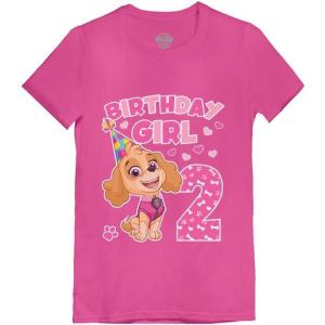 imageTstars Birthday Girl Skye Paw Patrol 2nd Birthday Toddler Kids Girls Fitted TShirtWow Pink