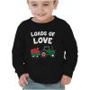 imageTstars Tractor ampamp Digger Toddler Boys Valentines Shirt Heart Dab Funny Valentines Day Kids Long Sleeve TShirt for ToddlersTractor  Black