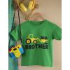 imageTstars Construction Tractor Big Brother Shirt Pregnancy Baby Announcement Gifts for Boys Sibling Toddler Kids TshirtGreen
