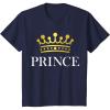 imageKids Prince Crown Gift for Son  Brother Little Boys Toddler TShirtNavy Blue