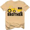 imageTstars Construction Tractor Big Brother Shirt Pregnancy Baby Announcement Gifts for Boys Sibling Toddler Kids TshirtLatte