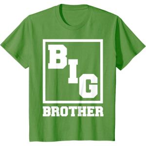 imageKids Big Brother for Boy Big Brother Announcement Toddler Kids TShirtGrass Green
