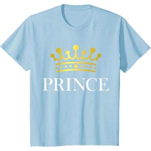 imageKids Prince Crown Gift for Son  Brother Little Boys Toddler TShirtBaby Blue