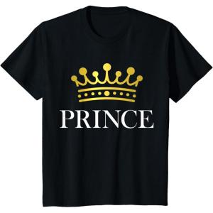 imageKids Prince Crown Gift for Son  Brother Little Boys Toddler TShirtBlack