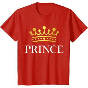 imageKids Prince Crown Gift for Son  Brother Little Boys Toddler TShirtRed