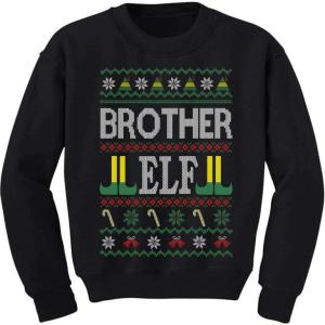 imageTstars Matching Family Elf Ugly Christmas Sweatshirts for Mom Dad Son Daughter Outfits Brother KidsBlack