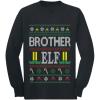 imageTstars Brother Elf Ugly Christmas Sweater Xmas Family Youth Kids Long Sleeve TShirtBlack