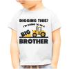 imageTstars Digging This Im Going to Be a Big Brother Shirt Baby Pregnancy Announcement Boys Sibling Toddler Kids TShirtWhite