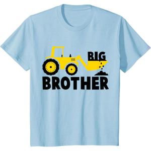 imageKids Tstars Big Brother Shirt Tractor Print Long Sleeve TShirt TShirtBaby Blue