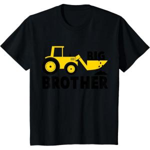 imageKids Tstars Big Brother Shirt Tractor Print Long Sleeve TShirt TShirtBlack