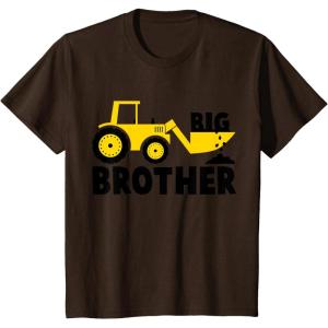 imageKids Tstars Big Brother Shirt Tractor Print Long Sleeve TShirt TShirtBrown