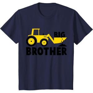 imageKids Tstars Big Brother Shirt Tractor Print Long Sleeve TShirt TShirtNavy Blue