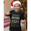 imageTstars Brother Elf Ugly Christmas Sweater Funny Boy Xmas Family Elf Youth Kids TShirtBlack
