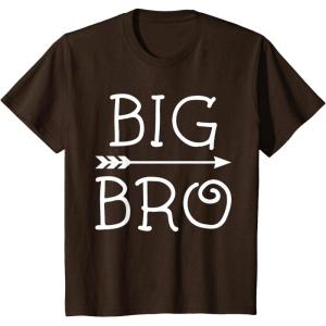 imageKids Big Brother Pregnancy Announcement Big Bro Toddler Kids TShirtBrown