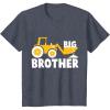 imageKids Big Brother Gift  Tractor Loving Boy Toddler Kids TShirt TShirtHeather Blue