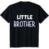 imageKids Little Brother Gift for Siblings New Brother Toddler TShirtBlack