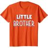 imageKids Little Brother Gift for Siblings New Brother Toddler TShirtOrange