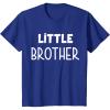 imageKids Little Brother Gift for Siblings New Brother Toddler TShirtRoyal Blue