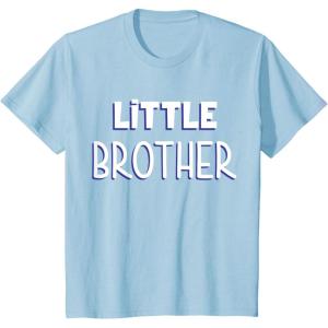imageKids Little Brother Gift for Siblings New Brother Toddler TShirtBaby Blue