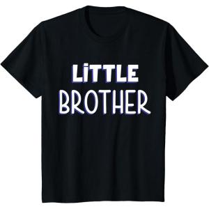 imageKids Little Brother Gift for Siblings New Brother Toddler TShirtBlack