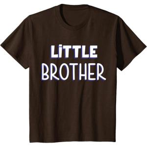 imageKids Little Brother Gift for Siblings New Brother Toddler TShirtBrown