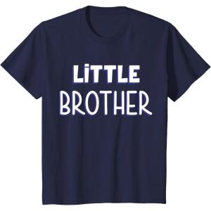 imageKids Little Brother Gift for Siblings New Brother Toddler TShirtNavy Blue