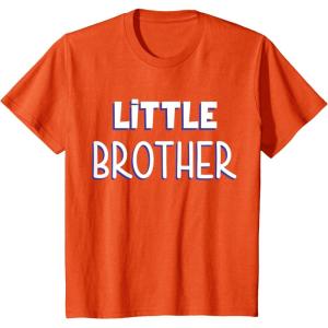 imageKids Little Brother Gift for Siblings New Brother Toddler TShirtOrange