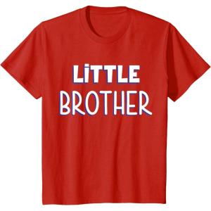 imageKids Little Brother Gift for Siblings New Brother Toddler TShirtRed