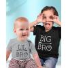 imageTstars Big Bro Lil Bro Matching Outfits Baby Announcement Sibling Brother ShirtsBig Bro Black  Lil Bro Gray
