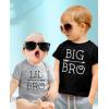 imageTstars Big Bro Lil Bro Matching Outfits Baby Announcement Sibling Brother ShirtsBig Bro Black  Lil Bro Gray