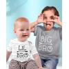 imageTstars Big Bro Lil Bro Matching Outfits Baby Announcement Sibling Brother ShirtsBig Bro Gray  Lil Bro GrayWhite