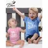 imageTstars Big Brother Little Sister Matching Outfits Baby Announcement Sibling Shirts SetKids Shirt California Blue  Baby Pink