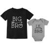 imageTstars Big Bro Lil Bro Matching Outfits Baby Announcement Sibling Brother ShirtsBig Bro Black  Lil Bro Gray