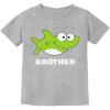 imageTstars Shark Shirt for Brother Gift for Big Brother Youth Kids TShirtGray