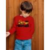 imageTstars Big Brother Shirt Tractor Print Long Sleeve TShirt for Toddler BoysRed