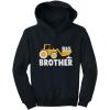 imageTstars  Big Brother Gift  Tractor Loving Boy Toddler HoodieBlack