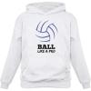 imageTstars TeeStars  Volleyball  Ball Like a Pro Gift for Volleyball Fans Women HoodieWhite