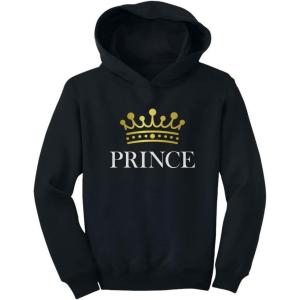 imageTstars TeeStars  Prince Crown Gift for Son Brother Little Boys Toddler HoodieBlack